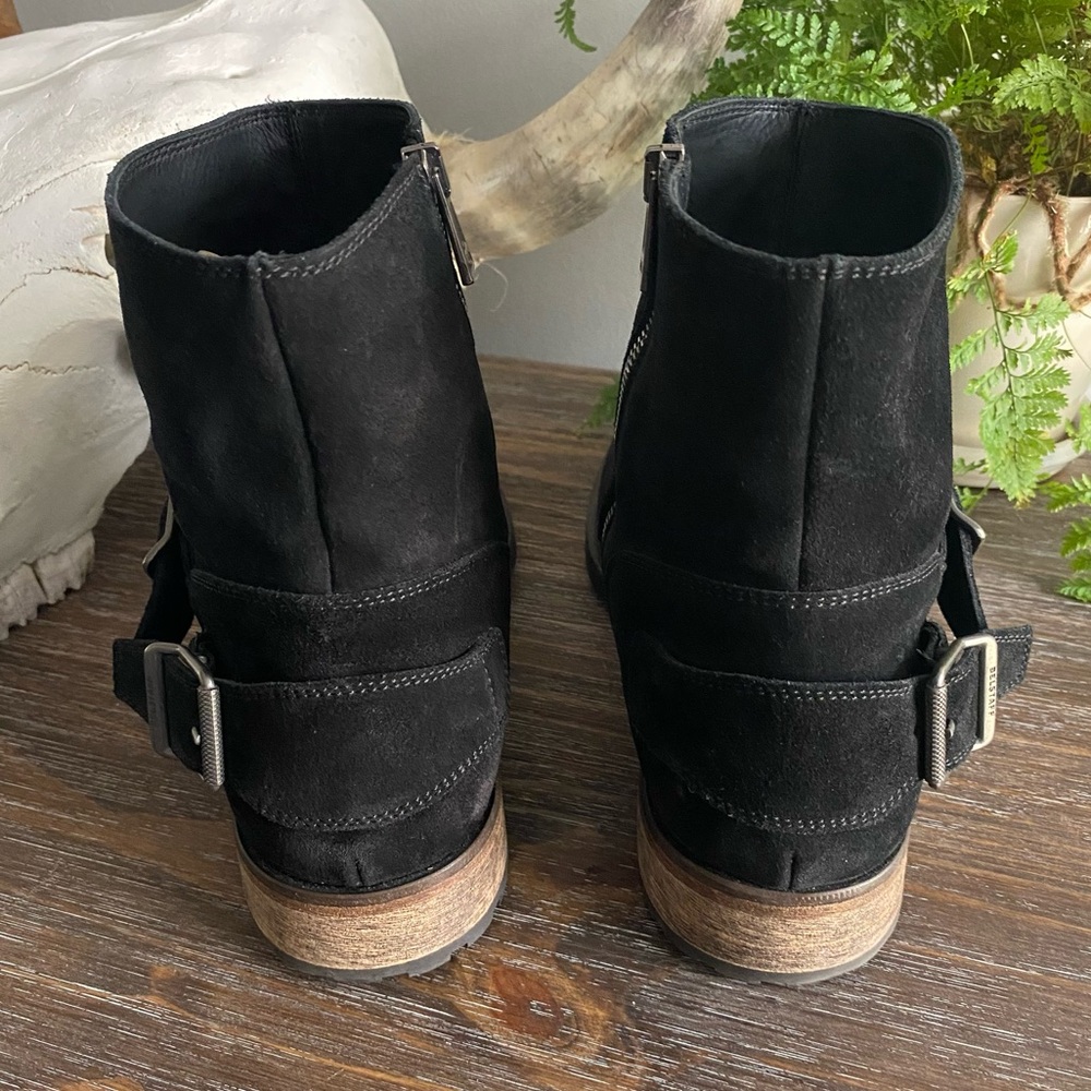 Belstaff Trialmaster Black Suede Moto Engineer Zip Up Boots Italian Mens EU 44 - Picture 11 of 13